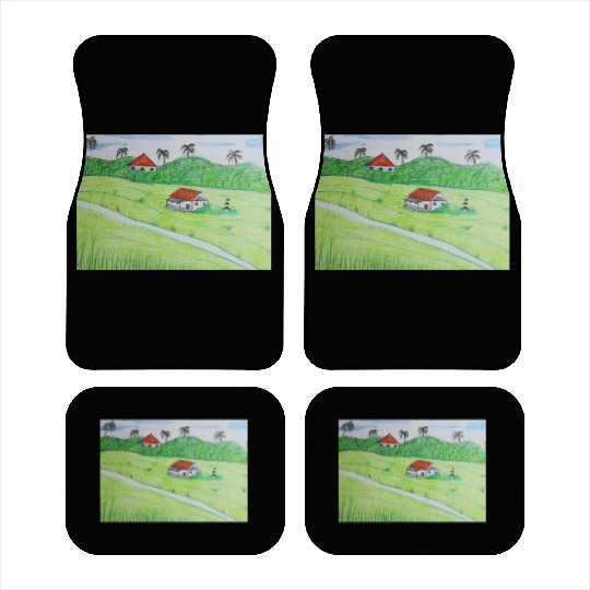 green grass Car Mats