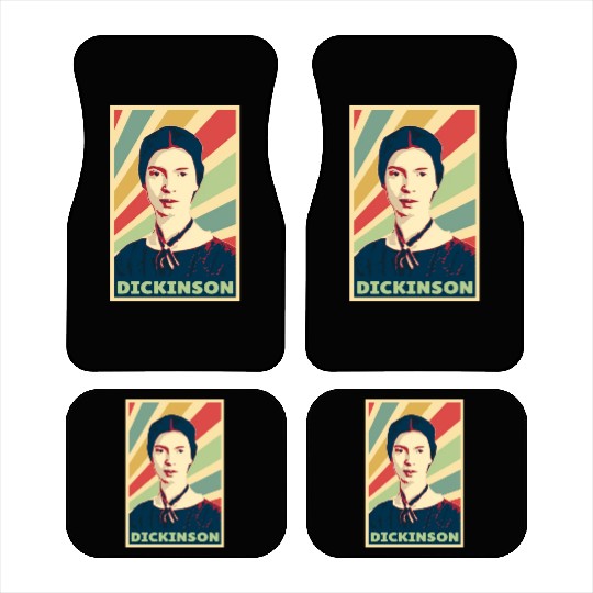 Emily Dickinson Vintage Colors Car Mats