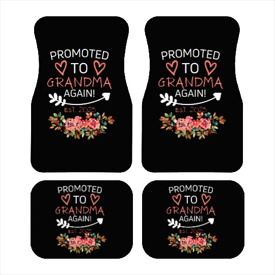 Promoted To Grandma Again New Nana Granny Mothers Car Mats