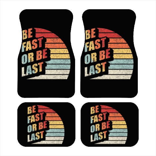 Fast Car Quote Drag Racing Gift Vintage Retro Rac Car Mats