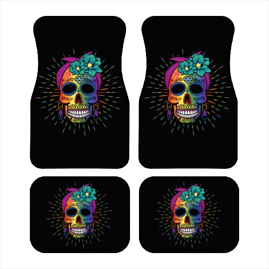 El Dia De Los Muertos LGBTQ LGBT Pride Month Car Mats