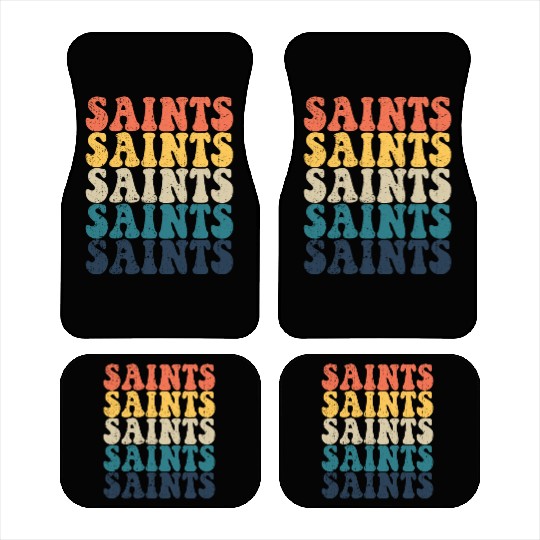 Saints High School Saints Sports Team Retro Saints Car Mats
