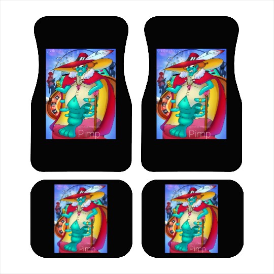 Cornbread Shrimp Da' Pimp (green) Car Mats