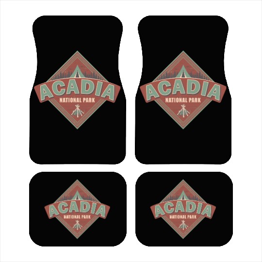 Acadia National Park Maine Vintage US Camping Car Mats
