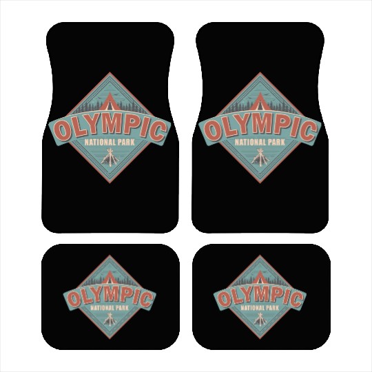 Washington State National Park Vintage US Camping Car Mats