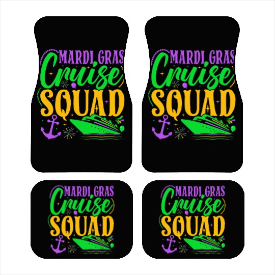 Mardi Gras Family Cruise Squad Vacation Matching F Car Mats