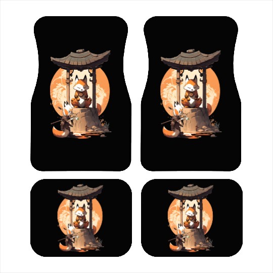 Masked Samurai Fox Car Mats