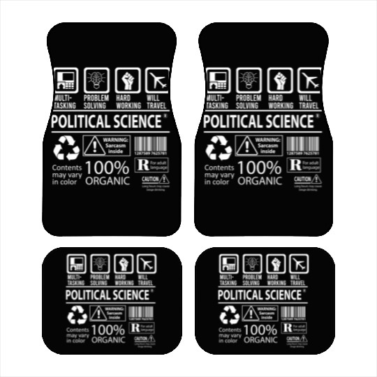Political Science Car Mats - Multitasking Job Gift