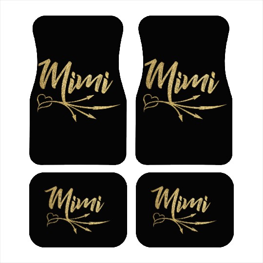 Gold Arrow Heart Mimi Car Mats