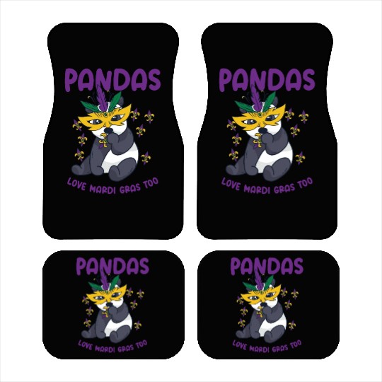 Mardi Gras Carnival Panda Mask Parade Costume Car Mats