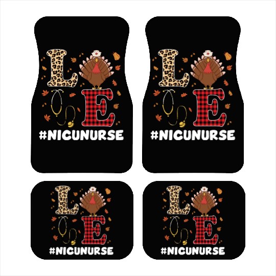 Cute NICU Nurse Thanksgiving Car Mats