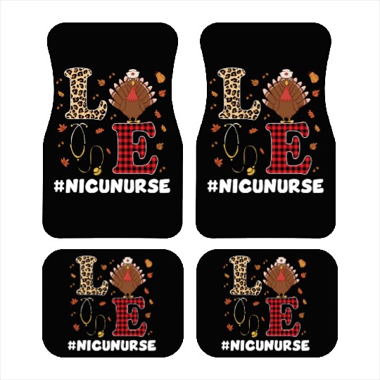 Cute NICU Nurse Thanksgiving Car Mats