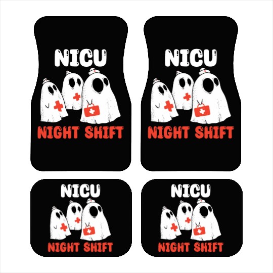 NICU Night Shift Spooky Halloween Car Mats
