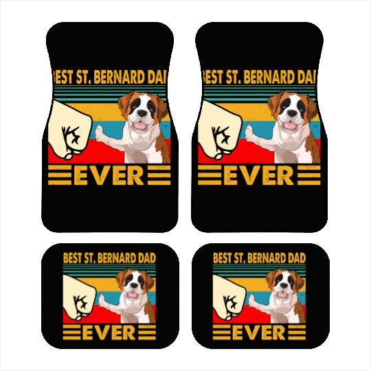 St Bernard Dad Father's Day Gift Saint Bernard Dog Car Mats