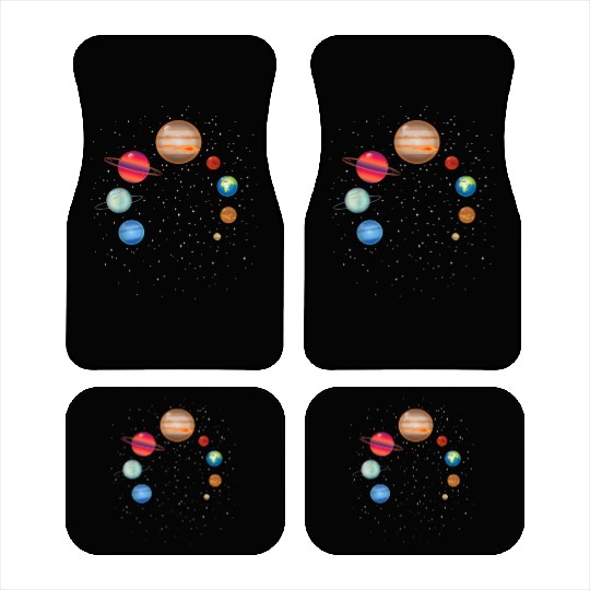 Earth Lover Celestial Body Fan Funny Galaxy Explo Car Mats