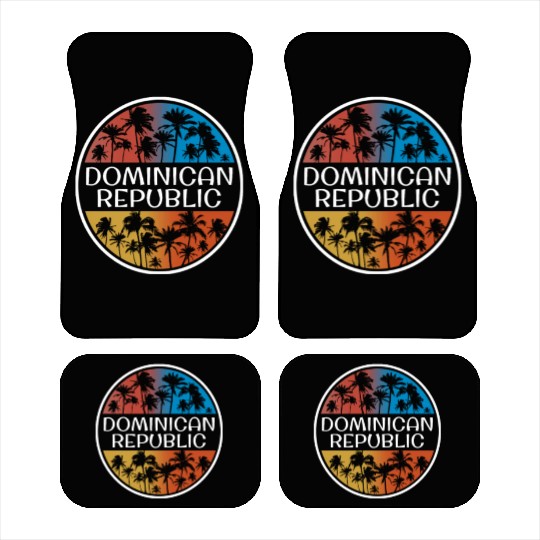 Dominican Republic Stylish Vacation Souvenir Palm Car Mats