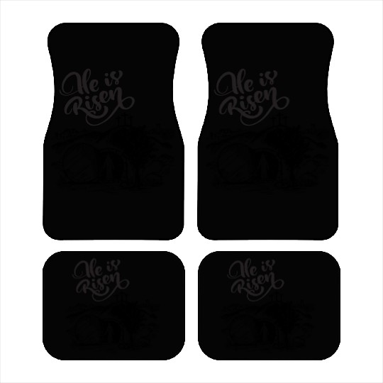 He Is Risen - Black Drawing HD Car Mats