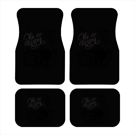 He Is Risen- Black Drawing Angel HD Car Mats