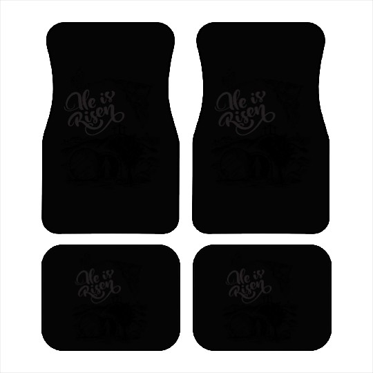 He Is Risen- Black Drawing Angel HD Car Mats