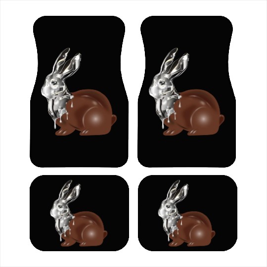 Chocolate Easter bunny in a high-gloss chrome look Car Mats