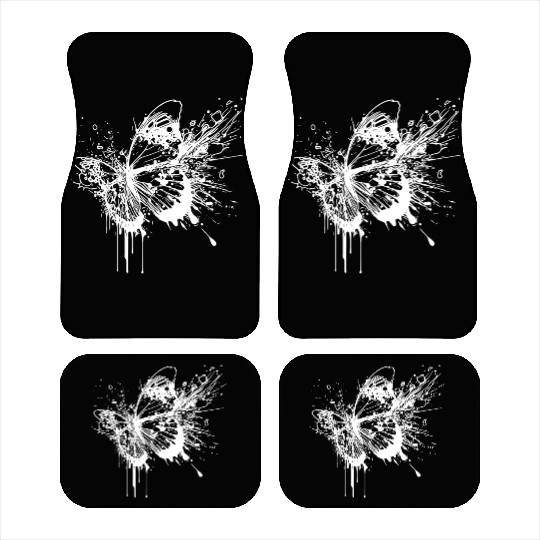Elegant Vintage Tattoo Splash Butterfly Car Mats