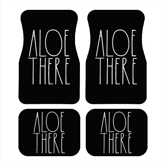 Aloe There White Rae Dunn Inspired Minimalist Car Mats
