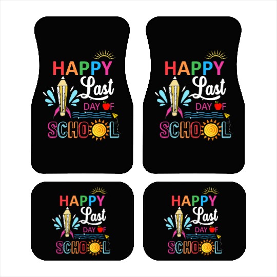 Happy Last Day Of School Teacher Boys Girls Kids Car Mats