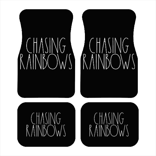 Chasing Rainbows White Rae Dunn Inspired Decor Car Mats