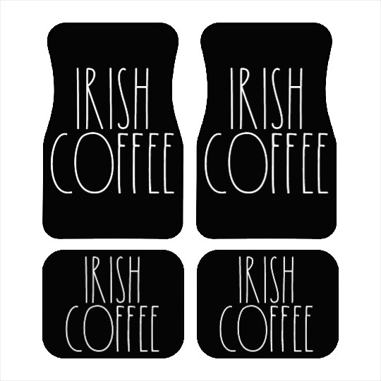Irish Coffee White Rae Dunn Inspired Minimalist Car Mats