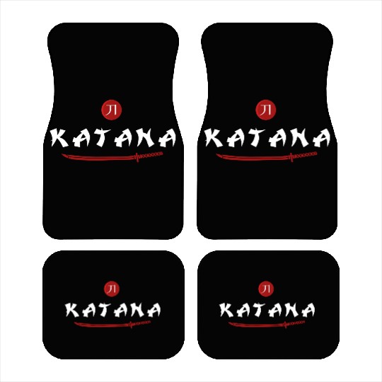 Katana samurai japanese sword kanji Car Mats