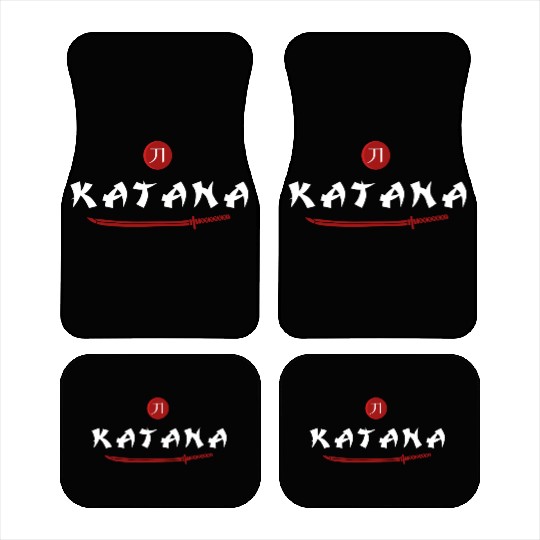 Katana samurai japanese sword kanji Car Mats