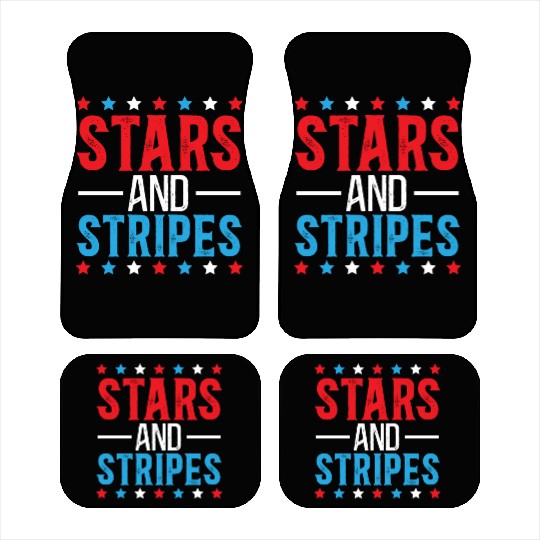 Stars And Stripes America USA Flag 4th Of July Car Mats