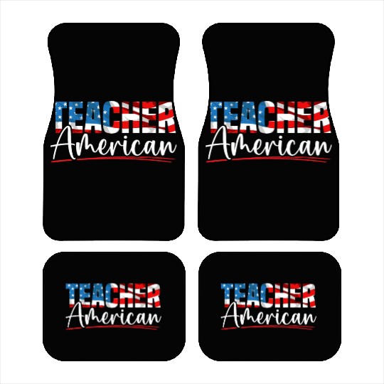 America USA Flag 4th Of July Teacher American Car Mats
