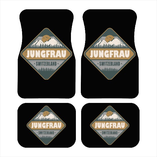 Jungfrau Switzerland Vintage Hiking Design Car Mats