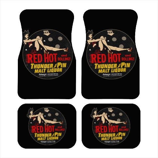 Vintage Bowler Malt Liquor Deluxe Car Mats