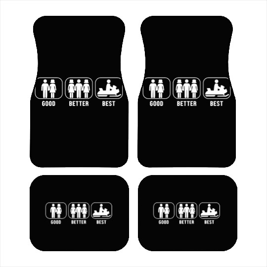 Good Better Best Snowmobile Snowbike Racer Car Mats