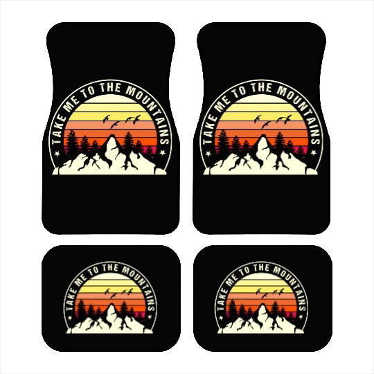 Take A Hike Mountain Car Mats