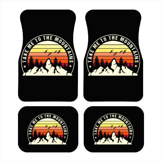 Take A Hike Mountain Car Mats