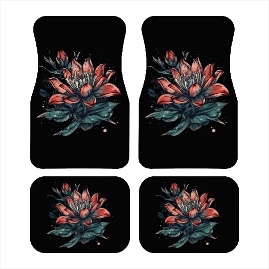 Japanese Spider Lily Soft Anime Aesthetic Flower Car Mats