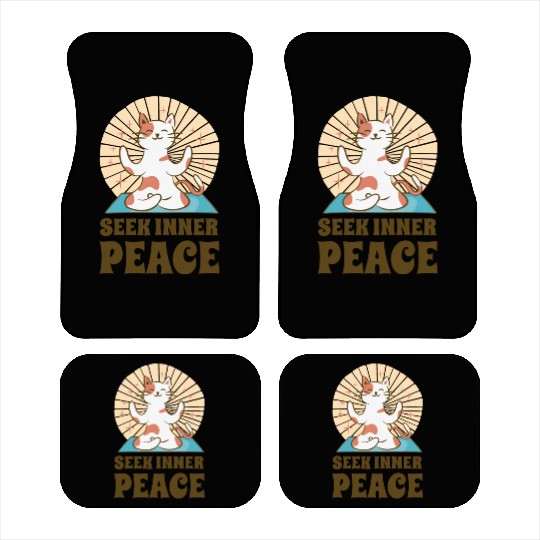 Serenity Cat Yoga Cat Owner Meditation Yoga Fan Car Mats