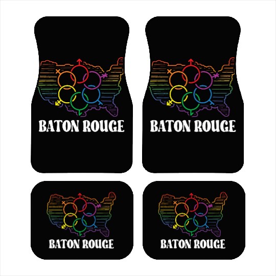 Baton Rouge Pride Month Pride Flag LGBT Community Car Mats