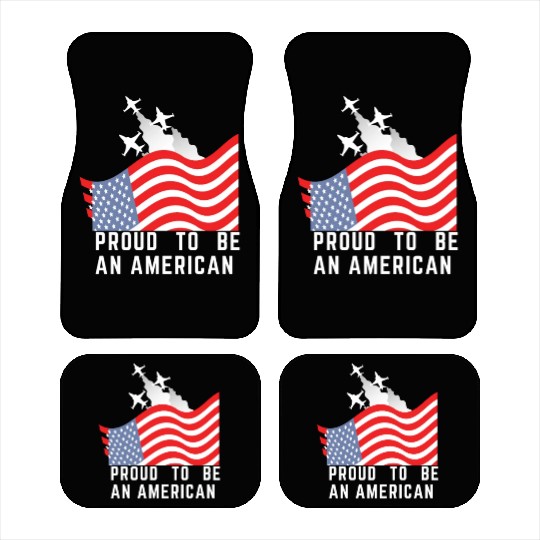 Wings of Liberty: Red, White, and Blue Plane Car Mats