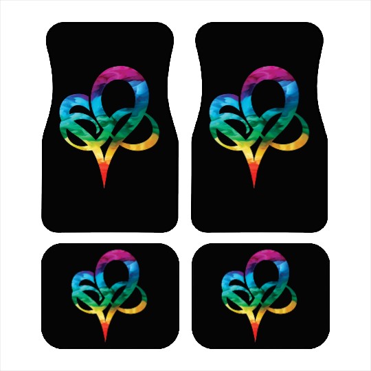 LGBTQ Rainbow Heart Pride Heart Gift LGBTQ+ Car Mats