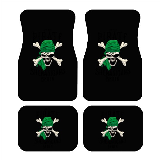 Let The Pirate Shenanigans Begin - Pirate Skull Car Mats