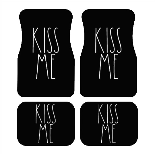 Kiss Me White Rae Dunn Inspired Minimalist Decor Car Mats