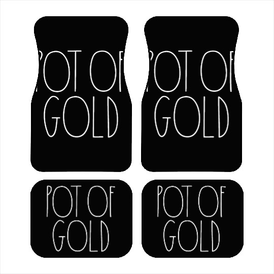 Pot of Gold White Rae Dunn Inspired Minimalist Car Mats