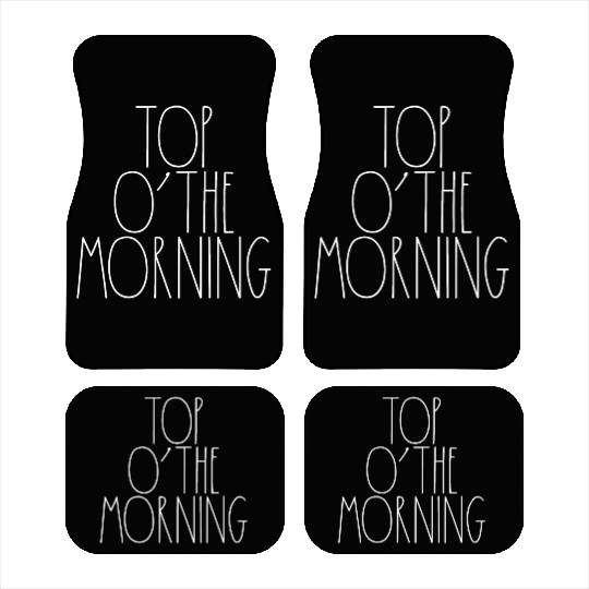 Top O' The Morning White Rae Dunn Inspired Decor Car Mats