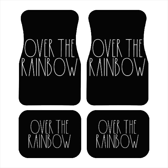 Over the Rainbow White Rae Dunn Inspired Decor Car Mats
