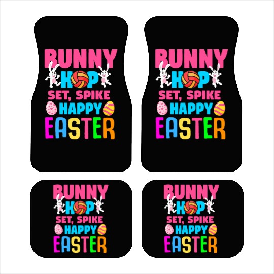 Easter Volleyball Bunny Holiday Rabbit Sport Car Mats