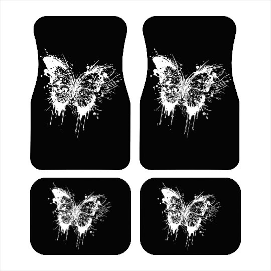 Tattoo Ink Splash Butterfly Car Mats